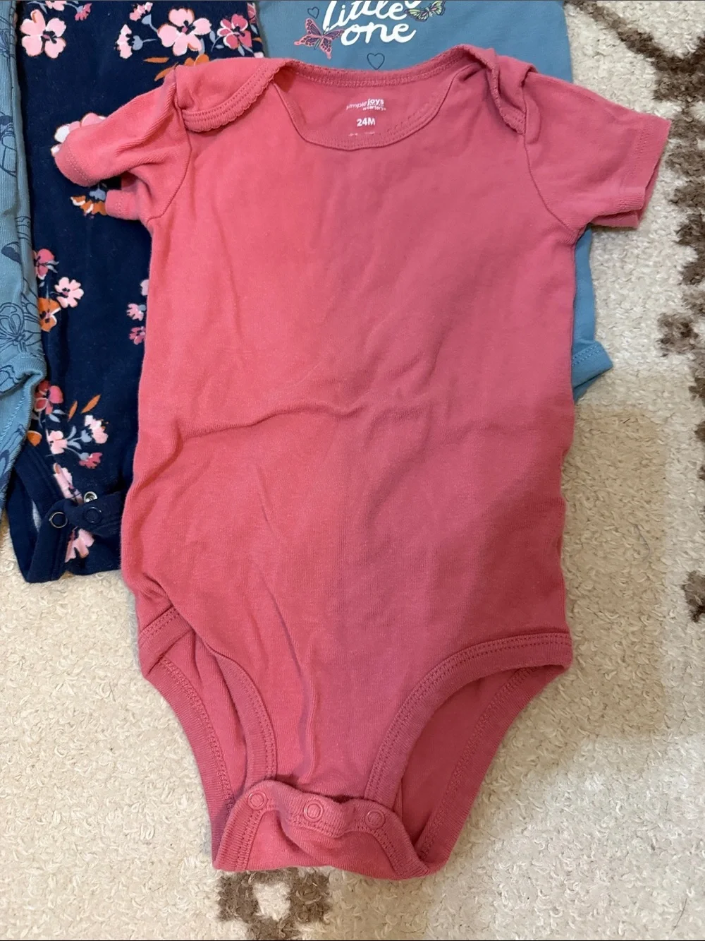 Carter's Baby One-Piece Bodysuit Pack - Teal, Navy, Dusty Blue, Rose